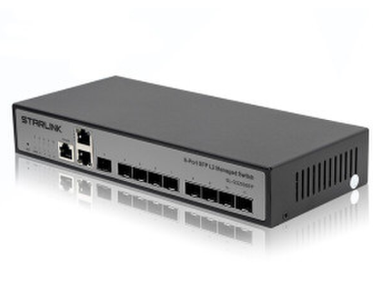 유비큐넷 STARLINK SL-G3209SFP 스위칭허브 8SFP+1TP+1SFP L2 허브스위치