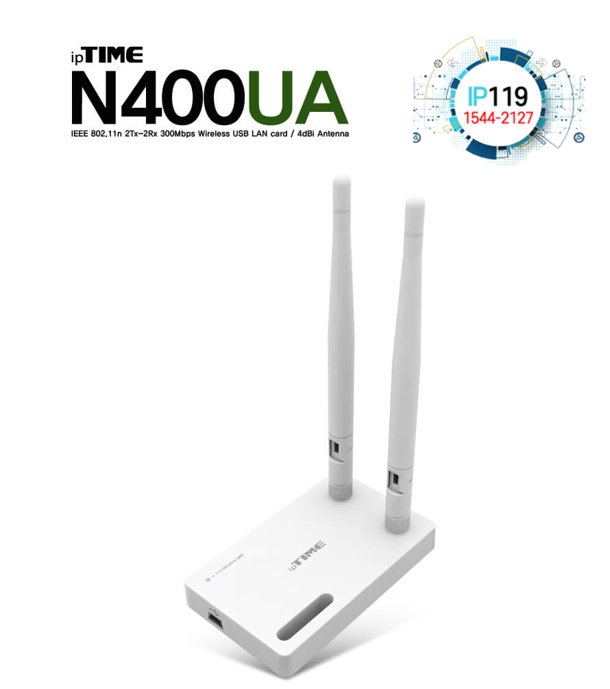 EFM네트웍스 아이피타임 N400UA 400Mbps USB 어댑터 간편한 설치