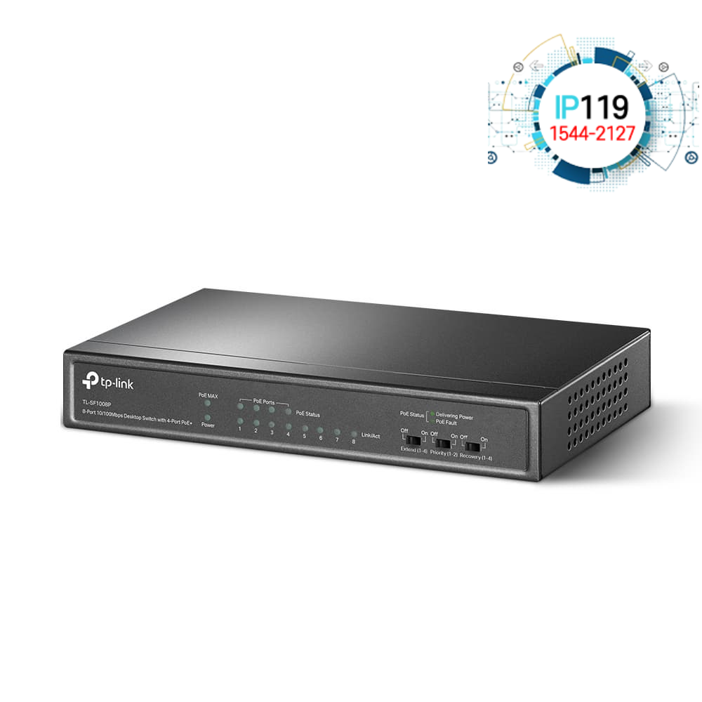 TPLINK 티피링크 TL-SF1008P 8포트 고속 데이터 전송