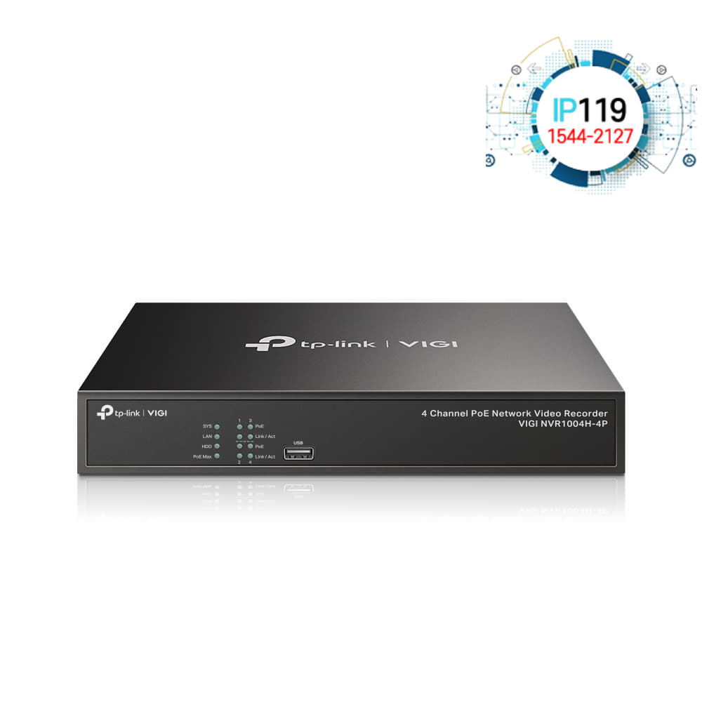 TPLINK 티피링크 VIGI NVR1004H-4P-2TB NVR 4채널
