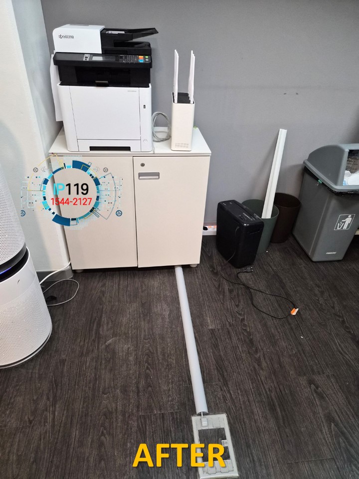일산 사무실 바닥 랜선포설 몰드로 깔끔한 마무리