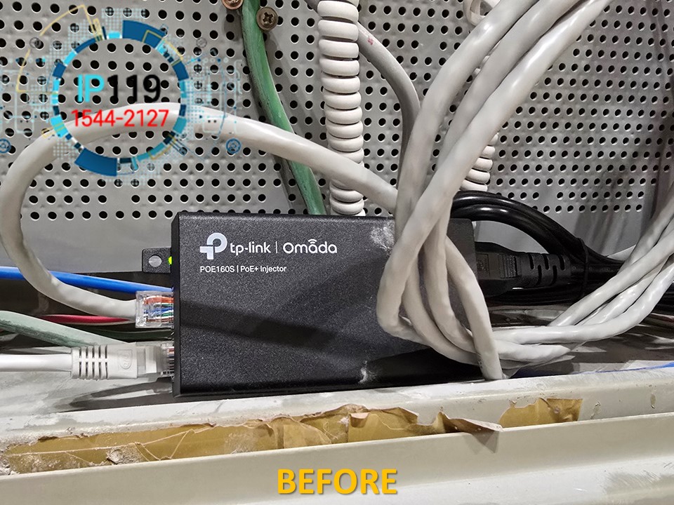 tp link 와이파이증폭기설치를 위한 3회선 랜시공 작업